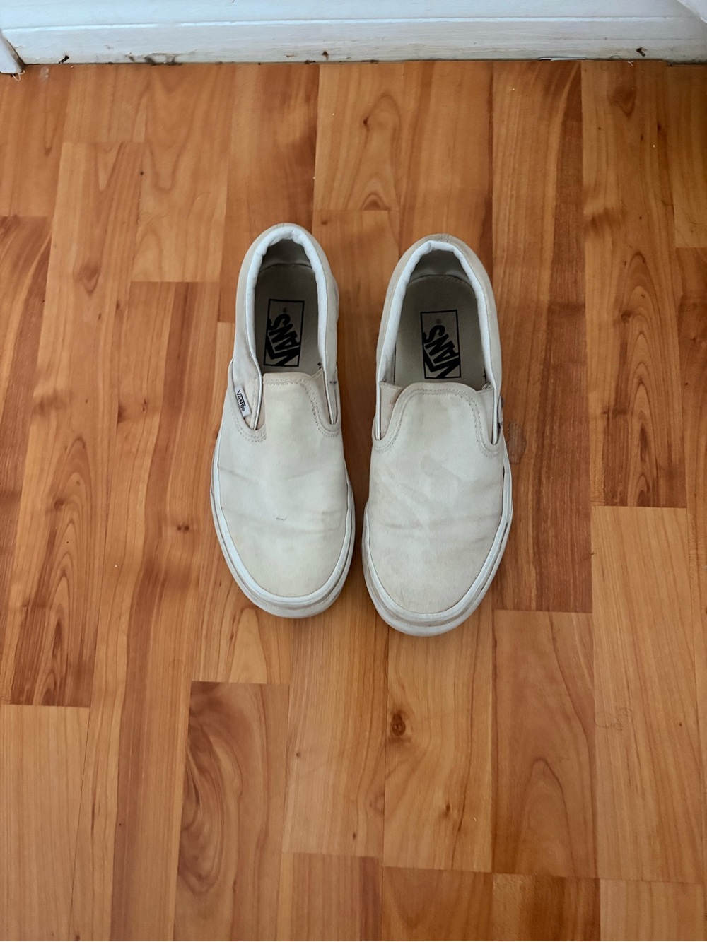 Vans Slip-On Sneakers in Off-White